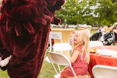 Hokies gather on the drillfield for food, music, and fun