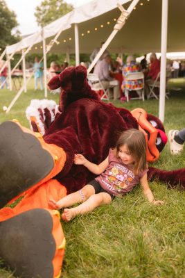 Hokies gather on the drillfield for food, music, and fun