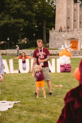 Hokies gather on the drillfield for food, music, and fun