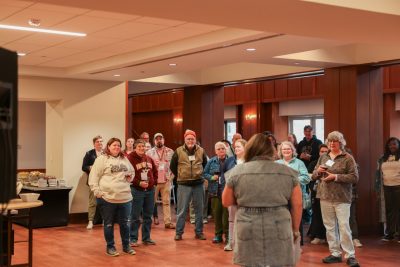 Open houses and dinner at the Holtzman Alumni Center