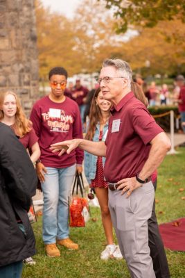 President Tim Sands and Stamp Scholars, Alumni Tailgate Hoco 2023