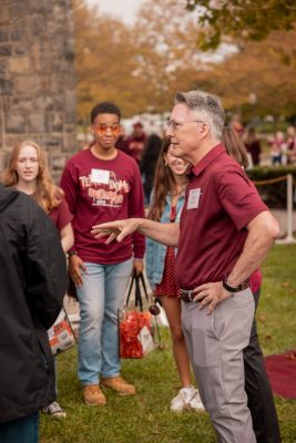 President Tim Sands and Stamp Scholars, Alumni Tailgate Hoco 2023