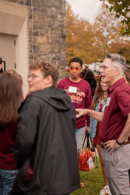 President Tim Sands and Stamp Scholars, Alumni Tailgate Hoco 2023