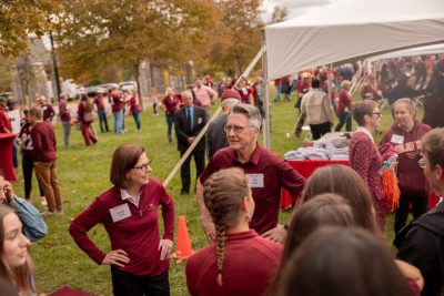 President Tim Sands and Stamp Scholars, Alumni Tailgate Hoco 2023