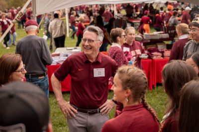 President Tim Sands and Stamp Scholars, Alumni Tailgate Hoco 2023