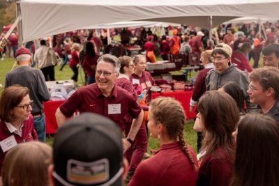 President Tim Sands and Stamp Scholars, Alumni Tailgate Hoco 2023