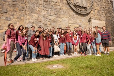 President Tim Sands and Stamp Scholars, Alumni Tailgate Hoco 2023