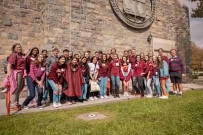 President Tim Sands and Stamp Scholars, Alumni Tailgate Hoco 2023