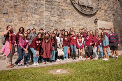 President Tim Sands and Stamp Scholars, Alumni Tailgate Hoco 2023